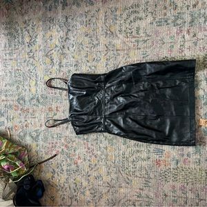 Divided medium leather dress